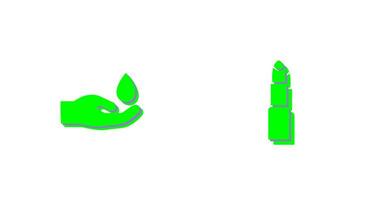 Hands drop and Lipstick Icon vector