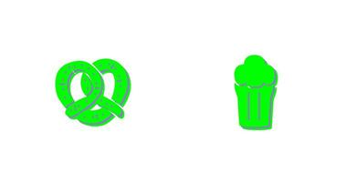 Pretzel and Pint of Beer Icon vector