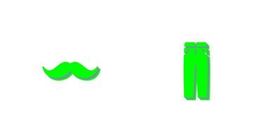 Moustache Men Pants Icon vector