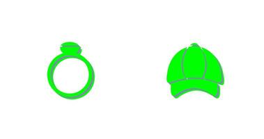 Ring and P Cap Icon vector