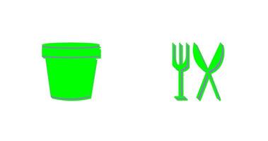 Plant Pot and Equipment Icon vector