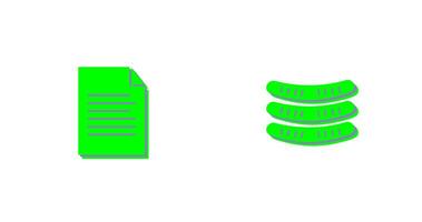 Sheet and Sausages Icon vector
