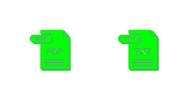 PDF and TXT Icon vector