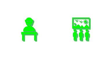 Human Sculpture and Viewing Icon vector