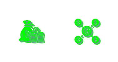 ahorro y distribución icono vector