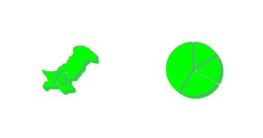 Map and Pie Icon vector