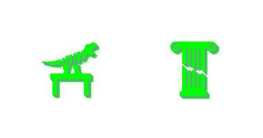Bones Exhibit and Broken Icon vector