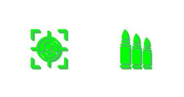 Target and Bullets Icon vector