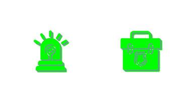 Siren and Suitcase Icon vector