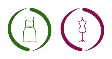 Cocktail Dress and Dress Holder Icon vector