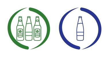 Beer Bottles and alcohol Icon vector