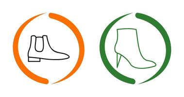 Men Boots and high heels Icon vector