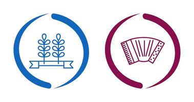 Accordion a d Wheat Icon vector