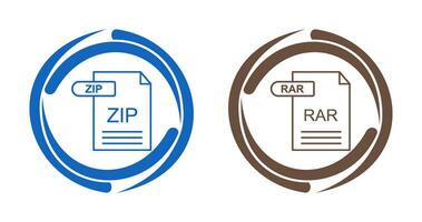 ZIP and RAR Icon vector