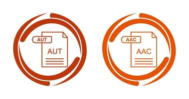 AAC and AUT Icon vector