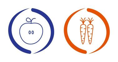 Apples and Carrots Icon vector