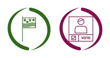 Flags and Candidate Banner Icon vector