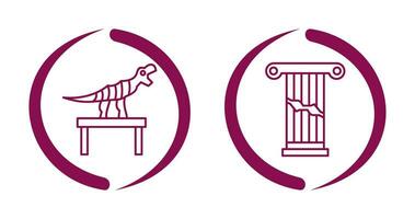 Bones Exhibit and Broken Icon vector