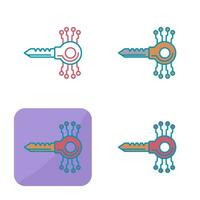 icono de vector de código clave