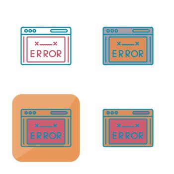 icono de vector de código de error