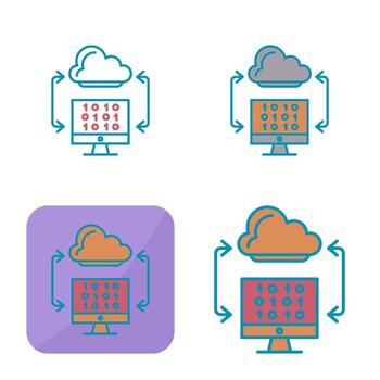 Cloud Coding Vector Icon