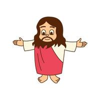 Cartoon design of jesus christ blessing for all vector