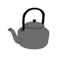 kettle of thai used style with isolated white background vector