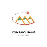 creative travel agency logo design template vector