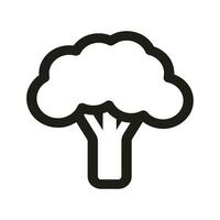 Single broccoli line icon, simple fresh vegetable. For app logo web button ui ux interface elements isolated on white background. vector