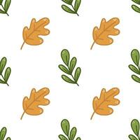 Seamless pattern with autumn leaves are falling.For greeting card, wallpaper,  pattern fills, web page, background, invitation, gift paper. vector