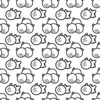 Black currant seamless pattern. Cartoon style. For textile, tea or juice label, packaging design. vector