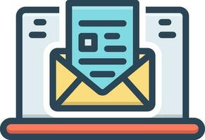 color icon for email vector