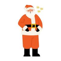 Santa Claus character stand laughing HoHoHo vector