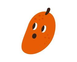 Surprised mango cute character vector