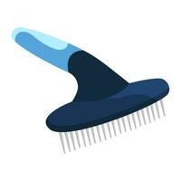 Large toothed comb for pet wool. vector