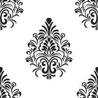 Damask floral motif tile pattern. Luxury tile isolated element. vector