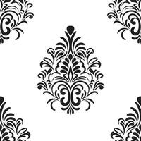 Damask floral motif tile pattern. Luxury tile isolated element. vector