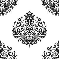 Damask floral motif tile pattern. Luxury tile isolated element. vector