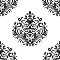 Damask floral motif tile pattern. Luxury tile isolated element. vector