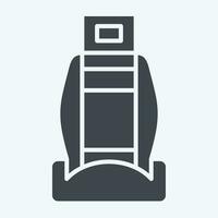 Icon Car Seats. related to Car Parts symbol. glyph style. simple design editable. simple illustration vector