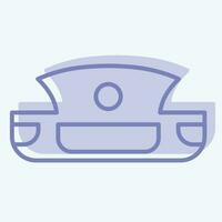 Icon Front Bumper. related to Car Parts symbol. two tone style. simple design editable. simple illustration vector