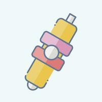 Icon Spark Plug. related to Car Parts symbol. doodle style. simple design editable. simple illustration vector