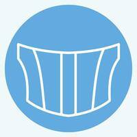 Icon Car Bonnet. related to Car Parts symbol. blue eyes style. simple design editable. simple illustration vector