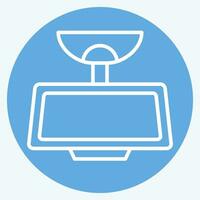 Icon Rear View Mirror. related to Car Parts symbol. blue eyes style. simple design editable. simple illustration vector