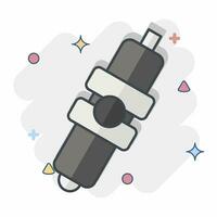 Icon Spark Plug. related to Car Parts symbol. comic style. simple design editable. simple illustration vector