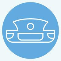 Icon Front Bumper. related to Car Parts symbol. blue eyes style. simple design editable. simple illustration vector
