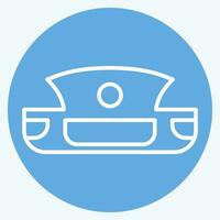 Icon Front Bumper. related to Car Parts symbol. blue eyes style. simple design editable. simple illustration vector