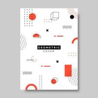 Cover design template with geometric style. Vector illustration.