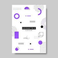 Cover design template with geometric style. Vector illustration.