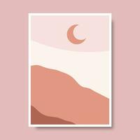 mano dibujado resumen paisaje cubre diseño. vector ilustración